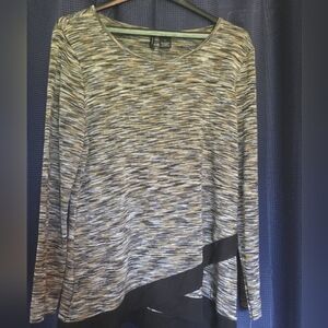 New Directions Oatmeal Space Dye Sweater Large NWT